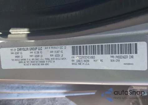 2013 Dodge Avenger Se from USA, damaged, VIN 1C3CDZAB3DN610963